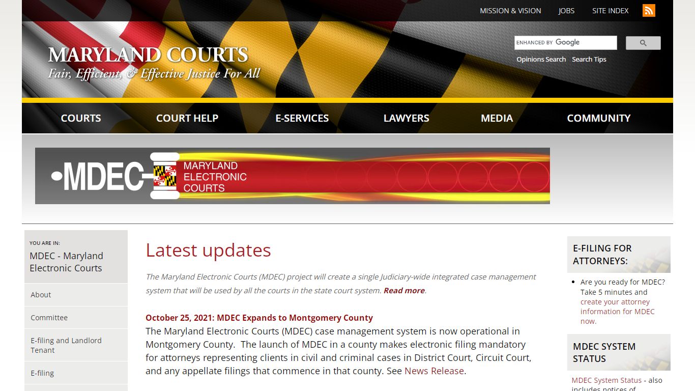 Latest updates | Maryland Courts